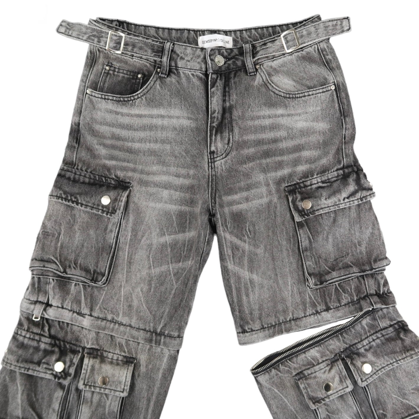 Black Denim Cargos