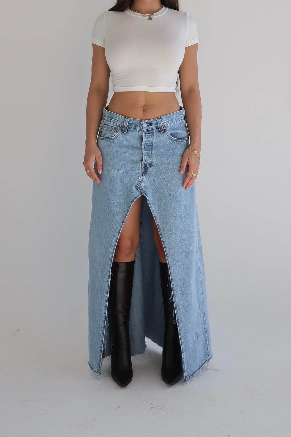 Reworked Levi’s Skirt