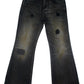 Patchwork Flare Denim