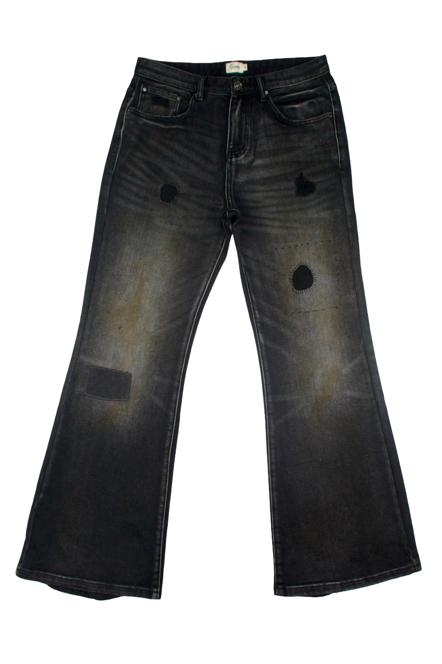 Patchwork Flare Denim