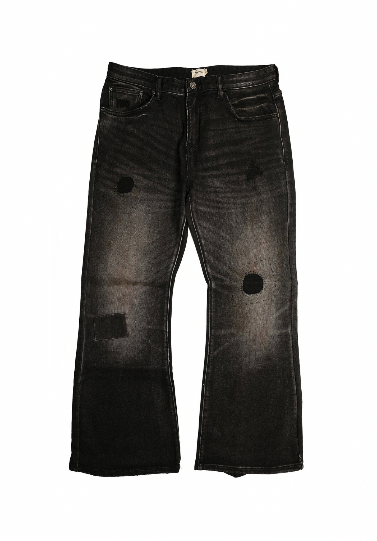 Patchwork Flare Denim