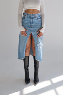 Reworked Levi’s Skirt