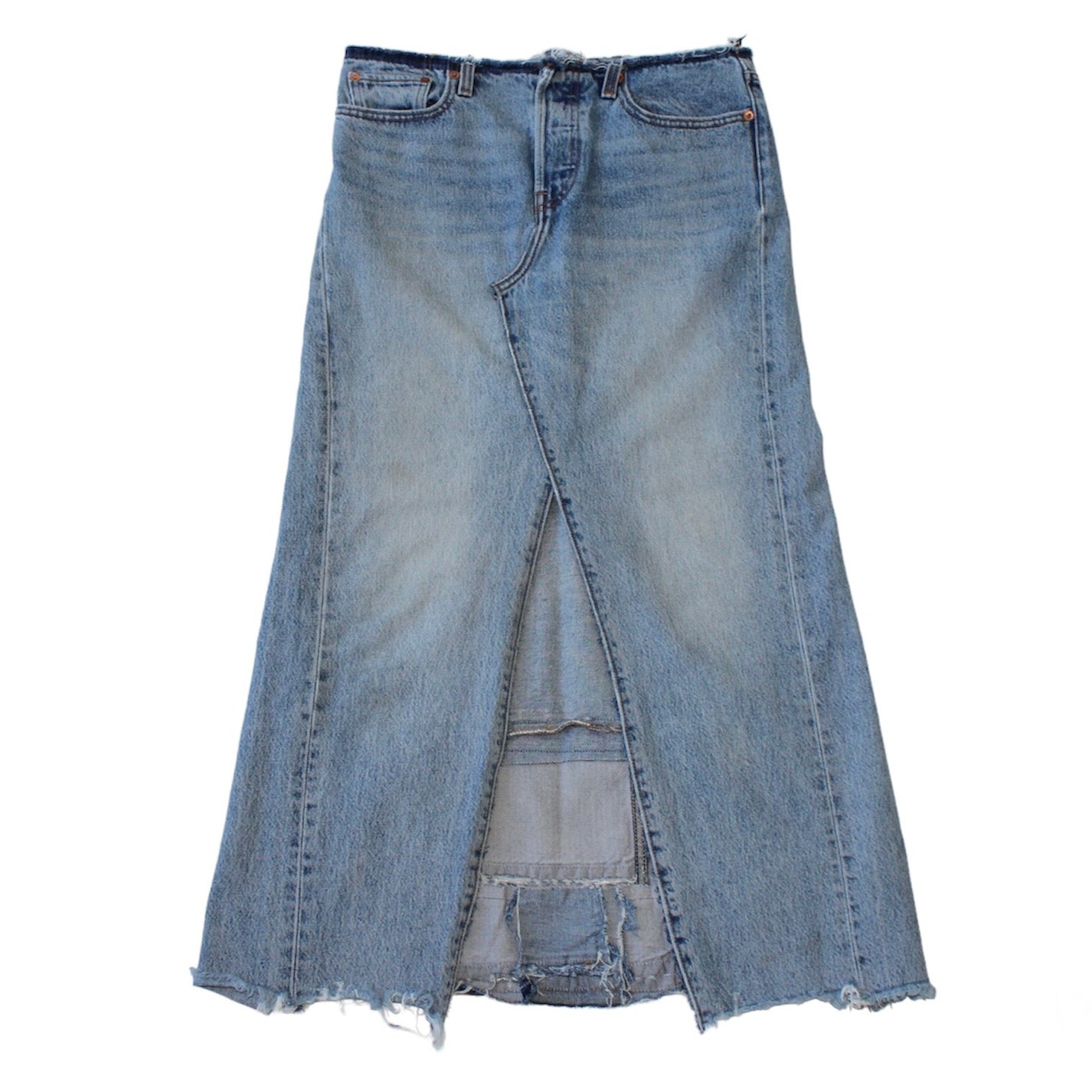Reworked Patchwork Levi’s Skirt